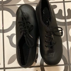 Black leather tap shoes